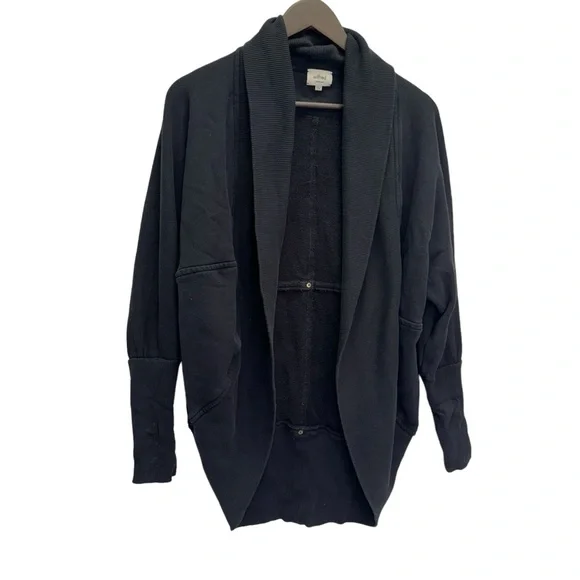Aritzia Wilfred Diderot Open Front Cocoon Cardigan Sweater Black Size M - Picture 4 of 12